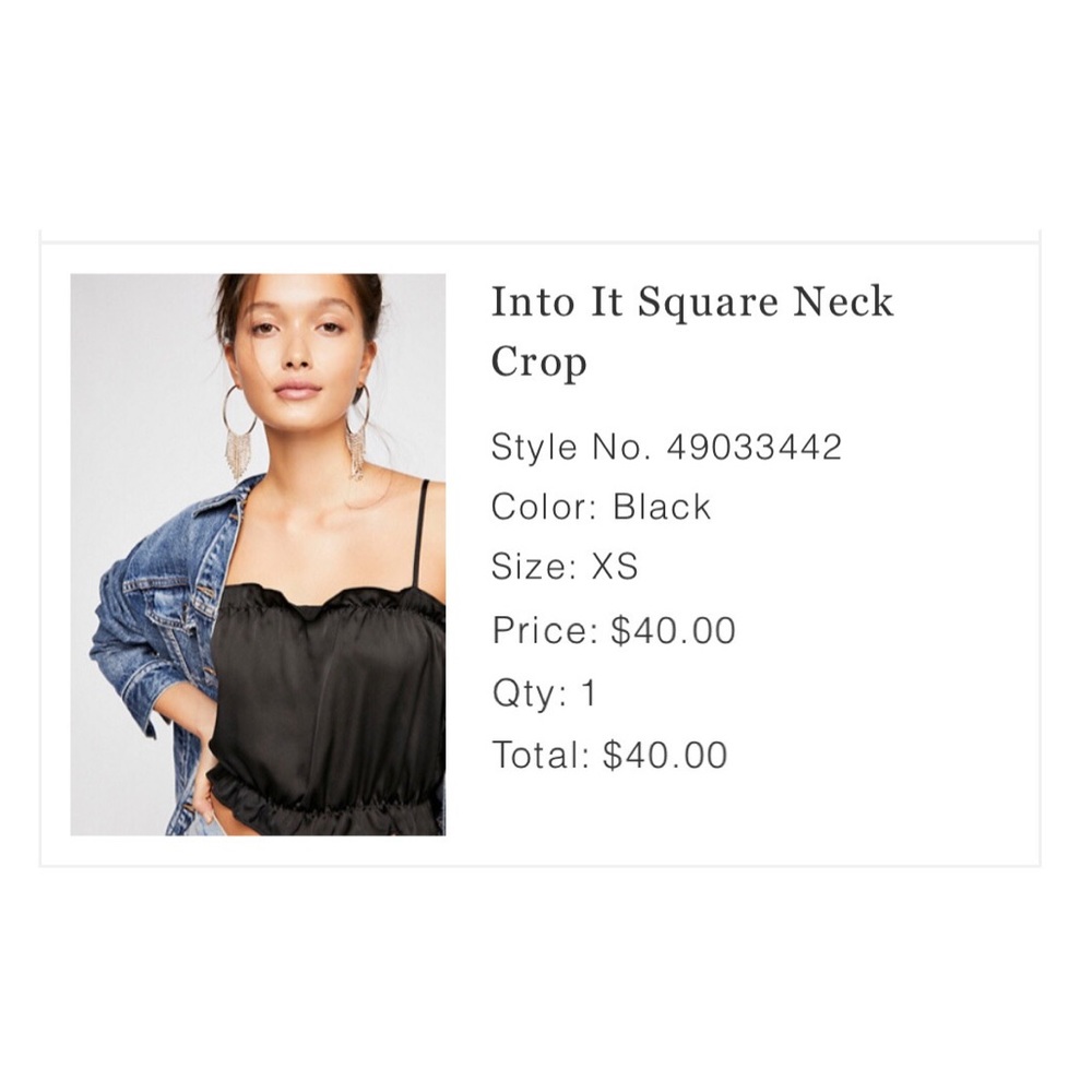 Free People Into It Square Neck Crop - Picture 3 of 6